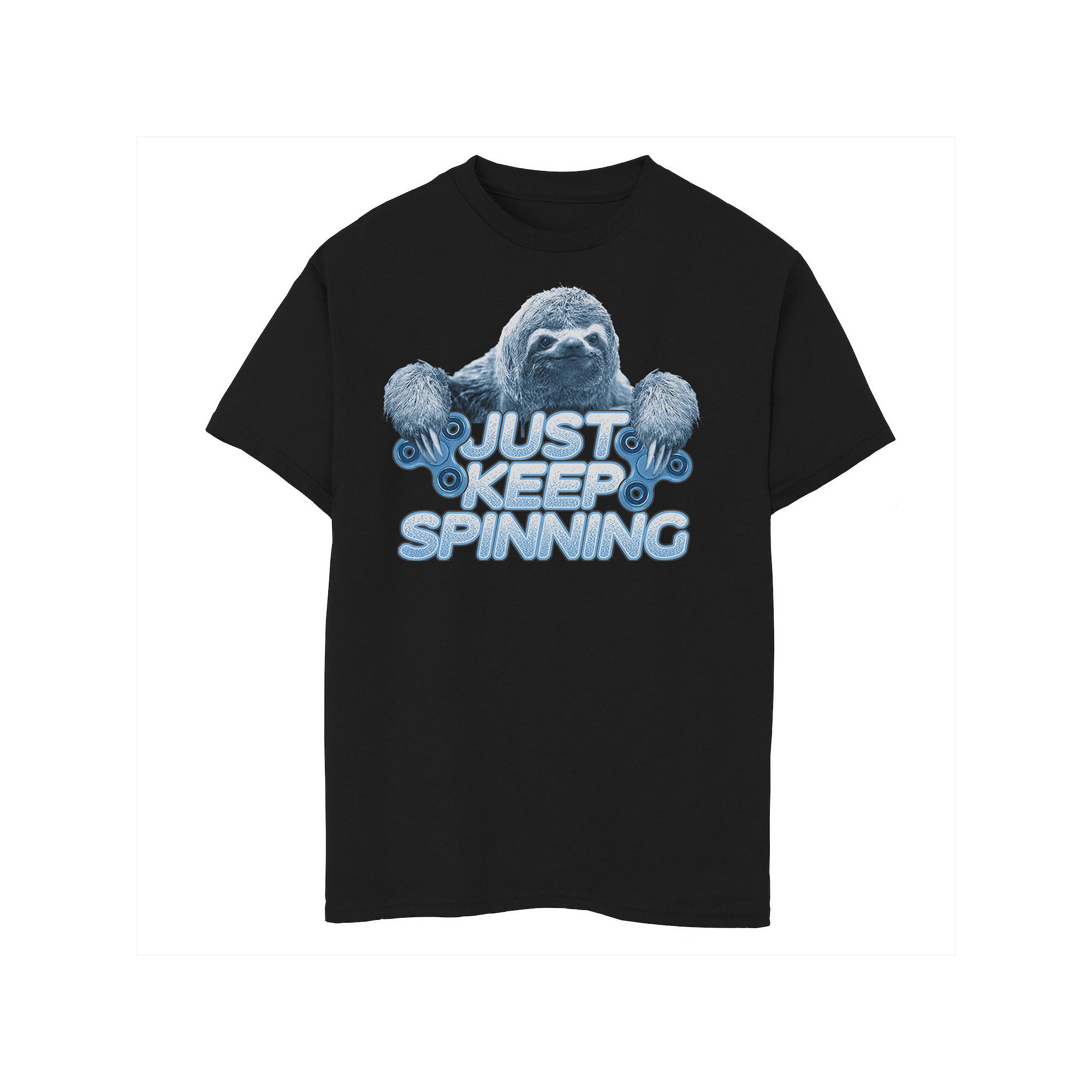 Boys 8-20 Fidget Spinner Sloth Just Keep Spinning Graphic Tee, Boys, Size: