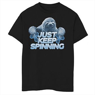 Boys 8-20 Fidget Spinner Sloth Just Keep Spinning Graphic Tee