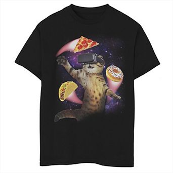 Boys 8-20 VR Space Snacks Cat Graphic Tee