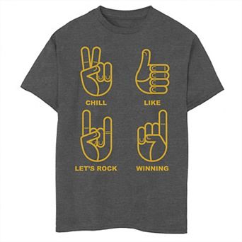 Boys 8-20 Cool Hand Signs Graphic Tee
