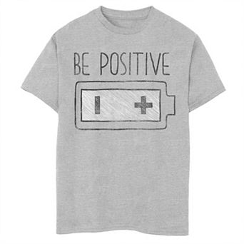 Boys 8-20 Be Positivie Plus And Minus Battery Sketch Graphic Tee