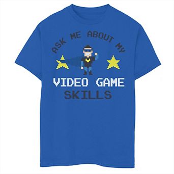 Boys 8-20 Ask About My Video Game Skills Graphic Tee