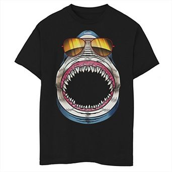 Boys 8-20 Shark Sunglasses With Mouth Open Graphic Tee