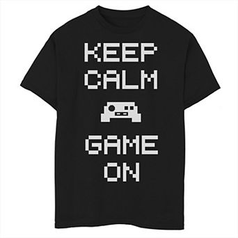 Boys 8-20 Keep Calm Game On Graphic Tee