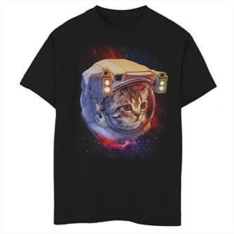 Boys 8-20 Cat Astronaut Portrait Graphic Tee