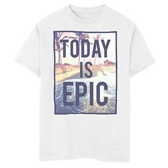 Boys 8-20 Today Is Epic Beach Photo Graphic Tee