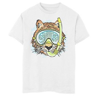 Boys 8-20 Scuba Diver Tiger Graphic Tee