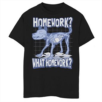 Boys 8-20 What Homework Dog X-Ray Graphic Tee