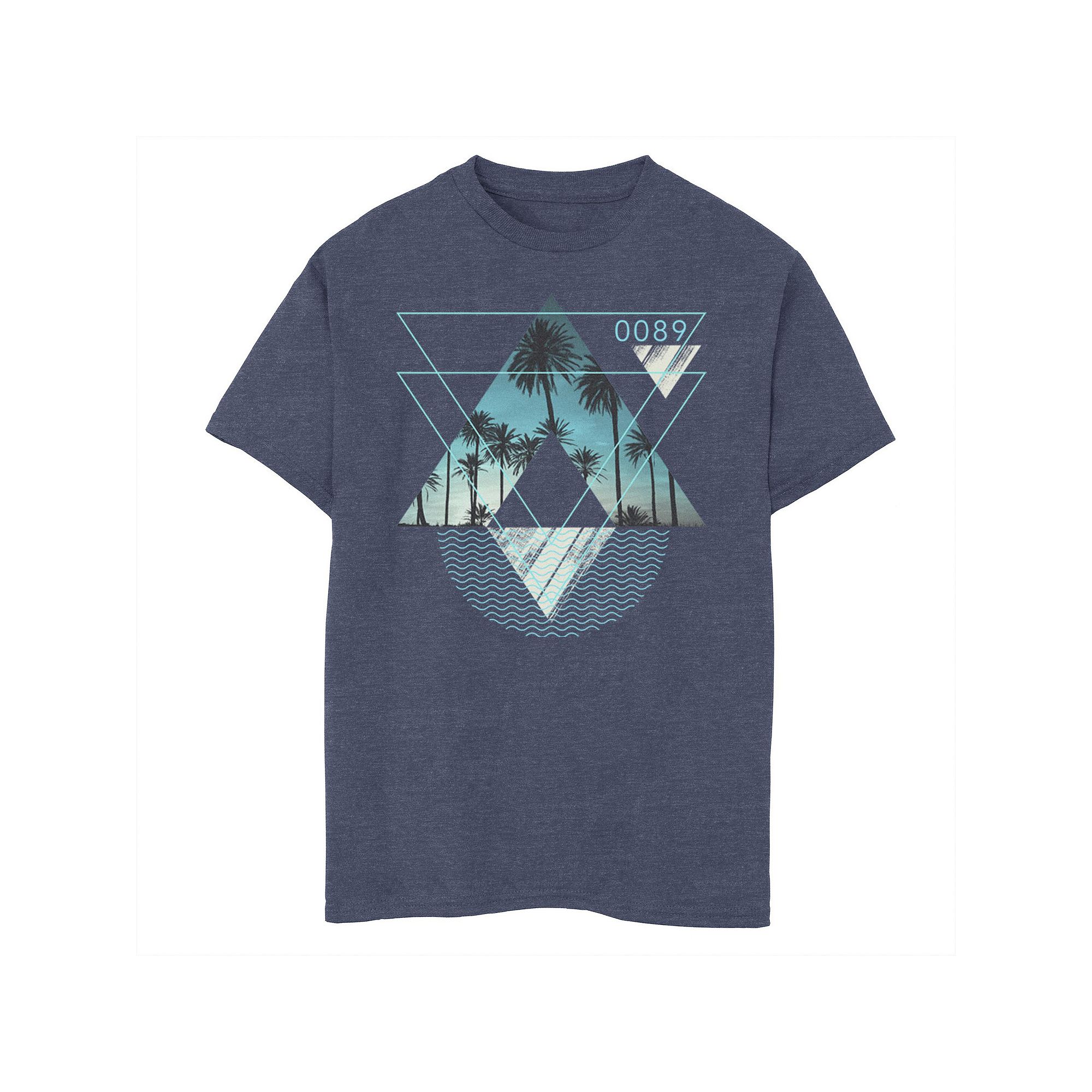 Boys 8-20 Abstract Triangle Art Graphic Tee, Boys, Size: Small, Navy Grey
