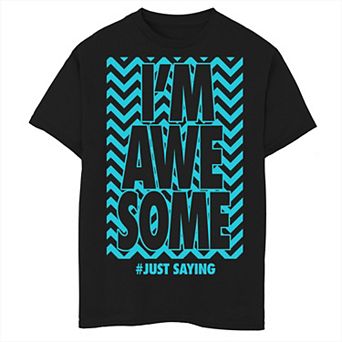 Boys 8-20 I'm Awesome Wave Poster Graphic Tee