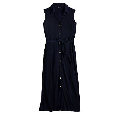 Women's Nina Leonard Maxi Shirtdress