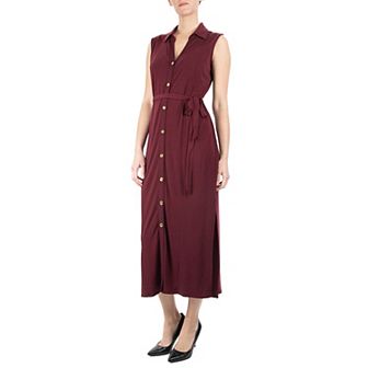 Women's Nina Leonard Maxi Shirtdress