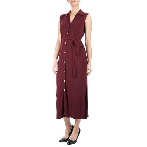 Women's Nina Leonard Maxi Shirtdress