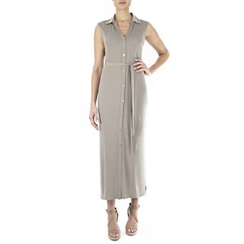 Women's Nina Leonard Maxi Shirtdress