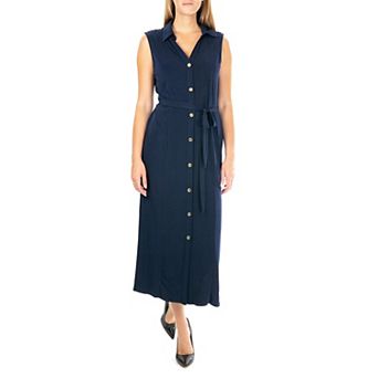 Women's Nina Leonard Maxi Shirtdress