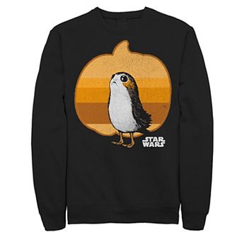 Men's Star Wars Porg Simple Striped Pumpkin Sweatshirt
