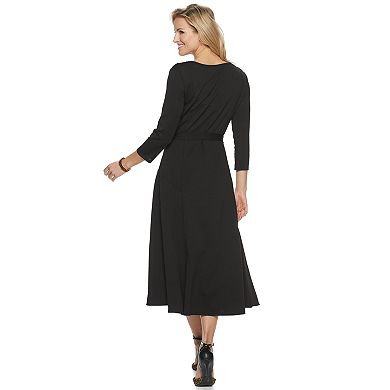 Women's Nina Leonard Jacquard Midi Dress