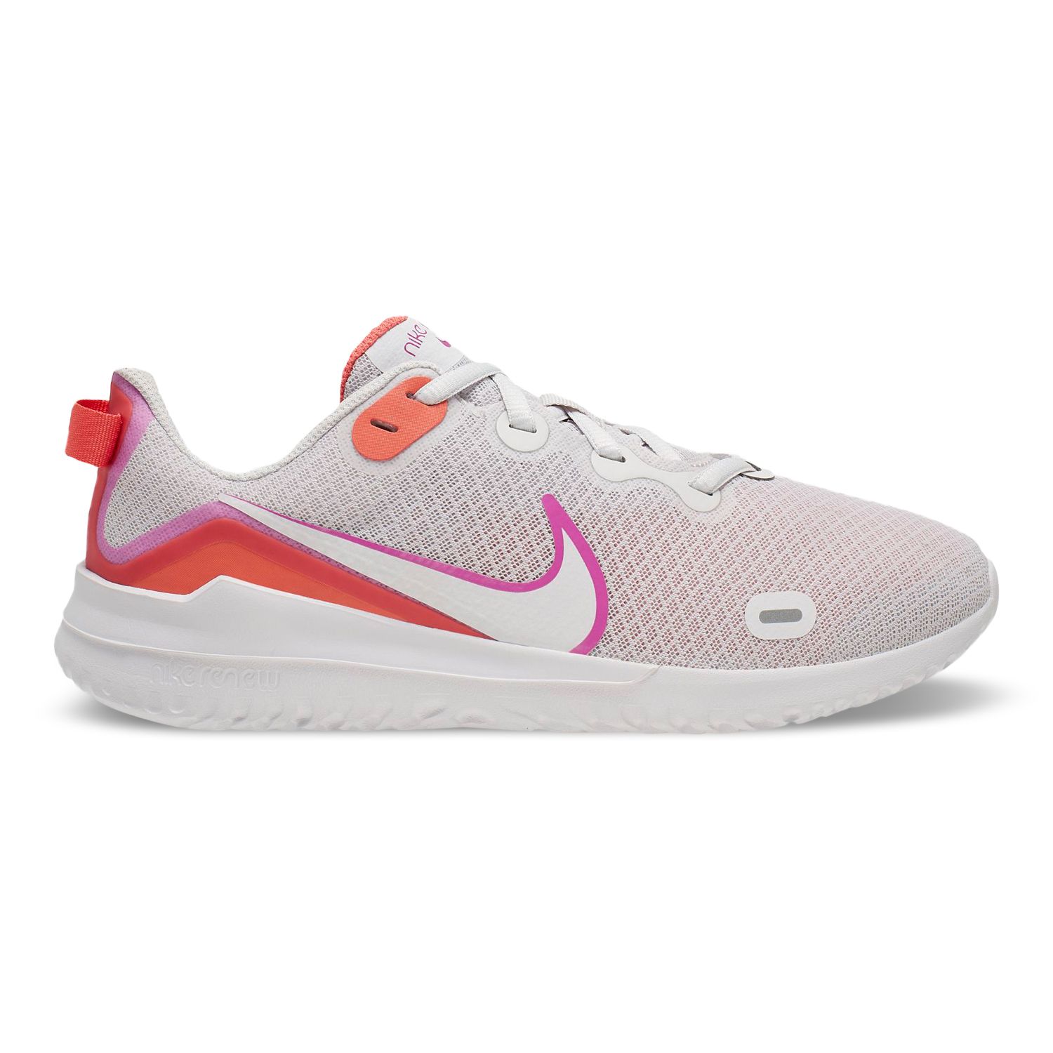 nike gray and pink running shoes