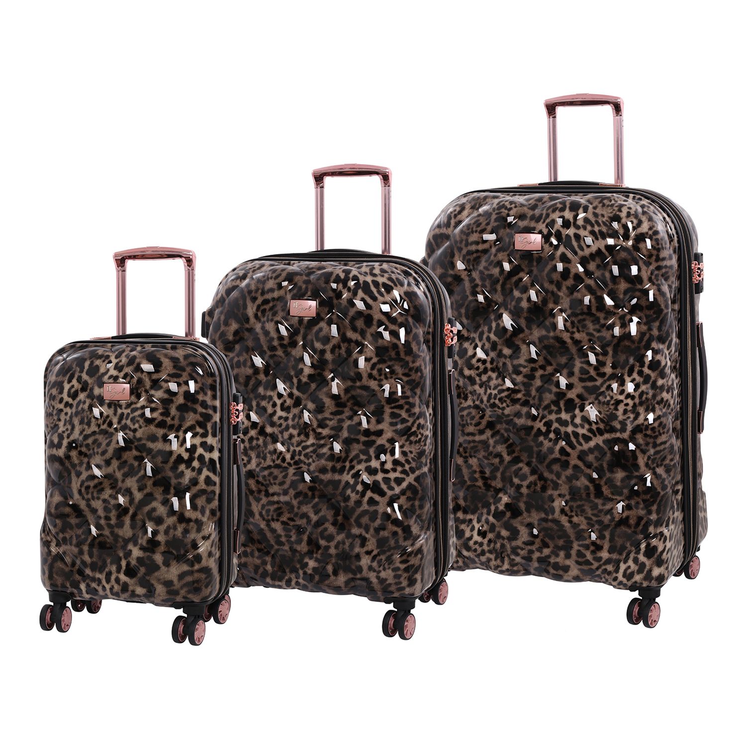 leopard luggage set
