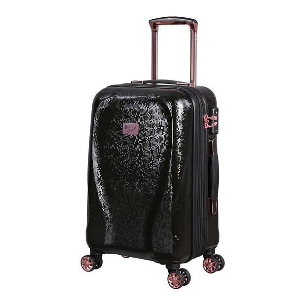 Pink Sparkle Glitter Hard Sided Kids Suitcase