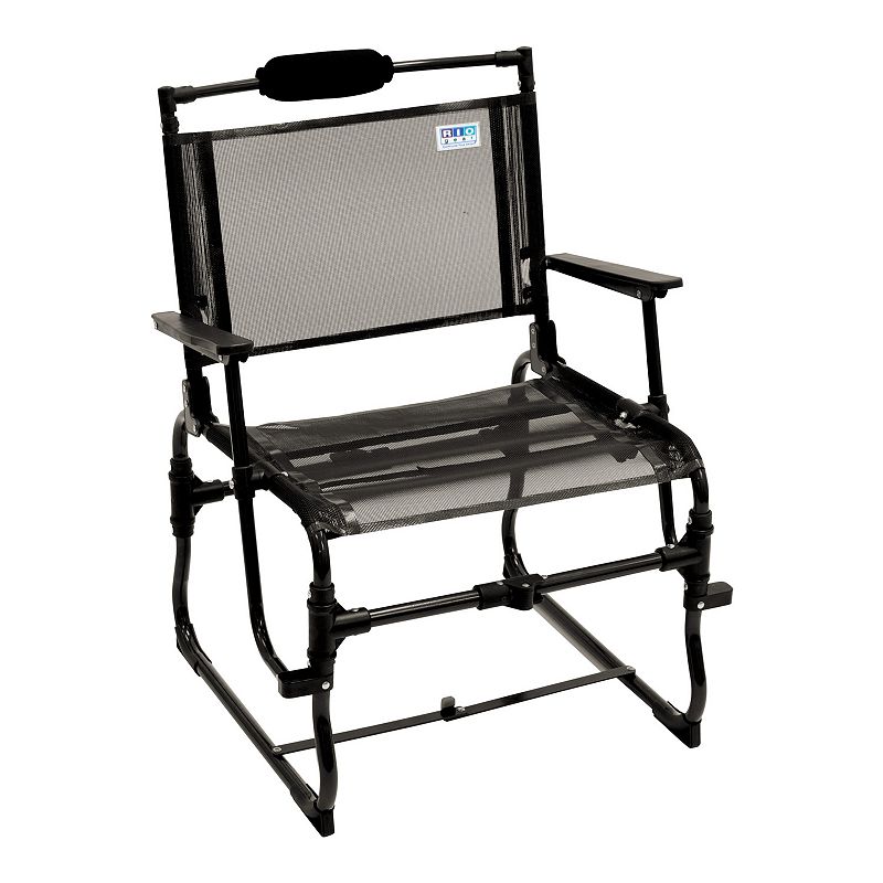 Rio Brands Compact Large Traveler Portable Chair, Black