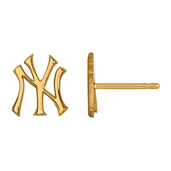 LogoArt New York Yankees 9mm Post Earrings