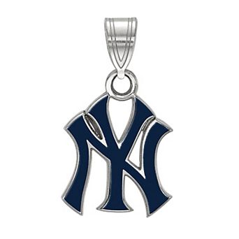 LogoArt Sterling Silver Enamel New York Yankees Pendant