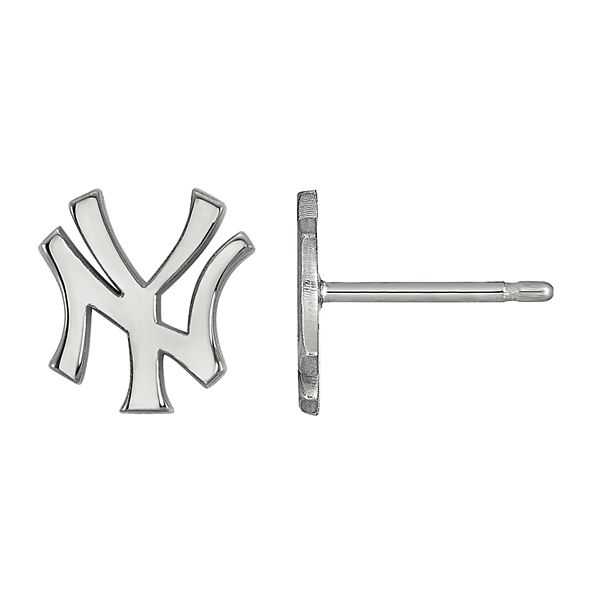 Rhodium Over Sterling Silver MLB LogoArt St. Louis Cardinals Enamel Earrings  - 1DDG9G