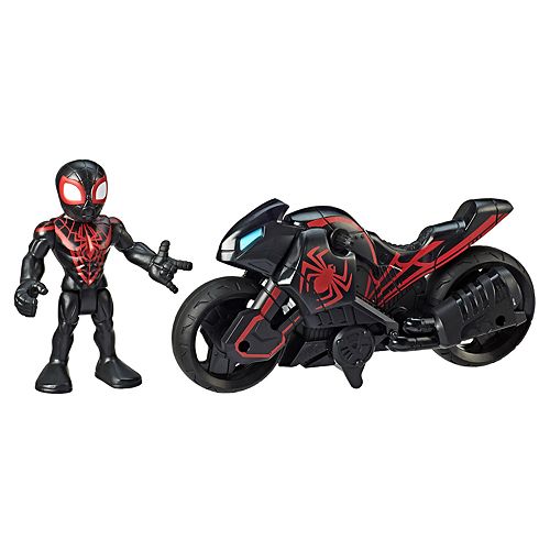 marvel super hero adventures 5 inch figure and motorbike 3 pack