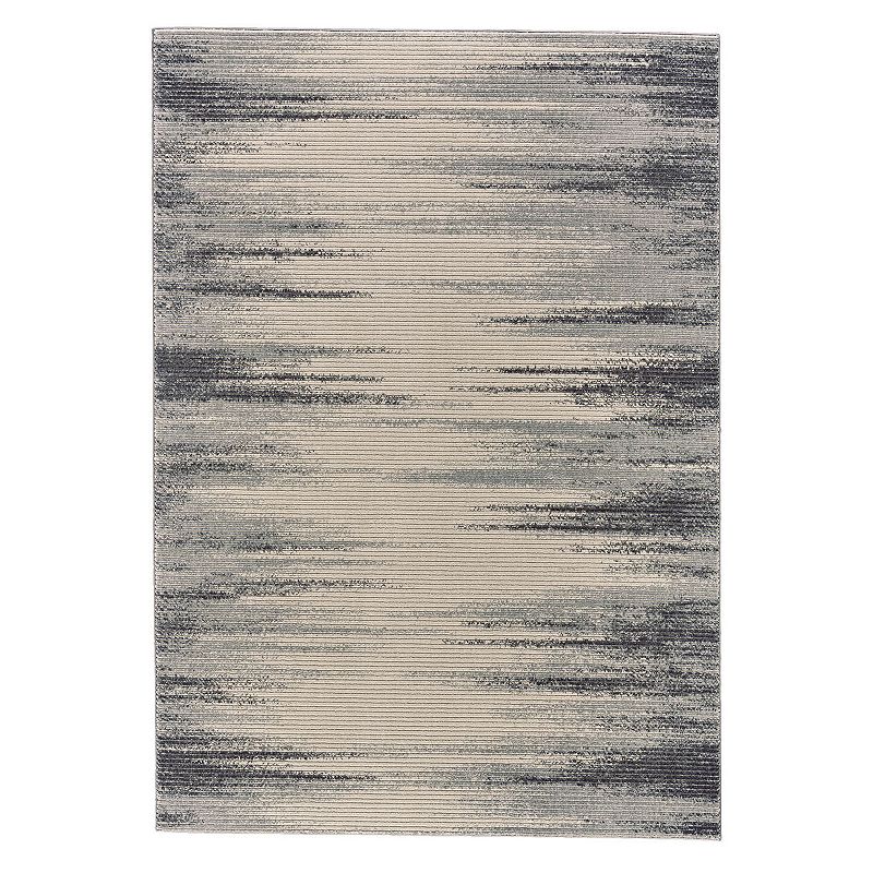 Weave & Wander Plaza Textured Rug, Beig/Green, 5X8 Ft