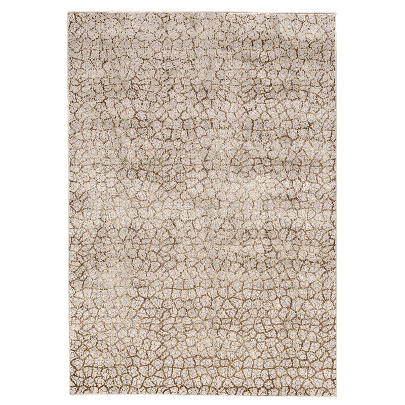 Weave & Wander Herbert Crackle Rug, Grey, 5X8 Ft