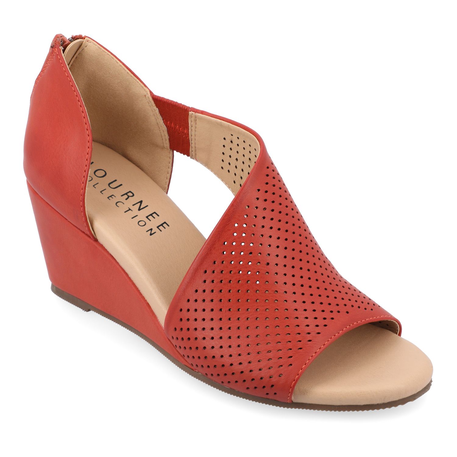 womens orange wedges