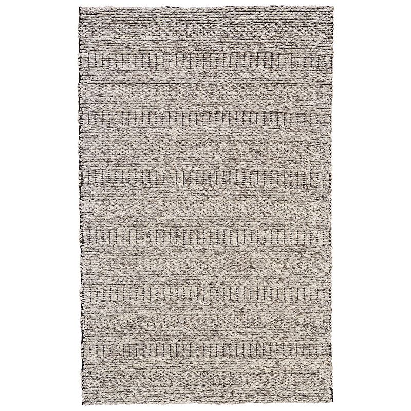 Weave & Wander Genet Braided Rug, Brown, 5X8 Ft