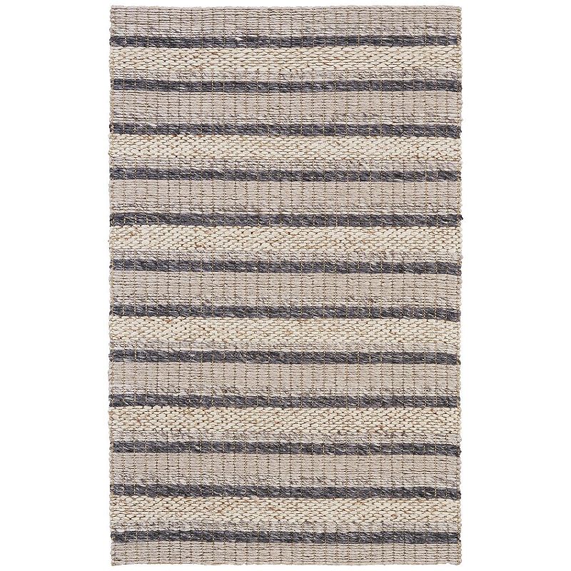 Weave & Wander Genet Woven Rug, Beig/Green, 5X8 Ft