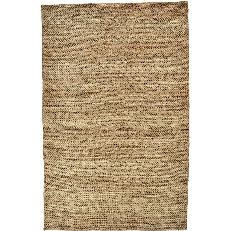 Weave & Wander Knox Woven Rug, Beig/Green, 5X8 Ft
