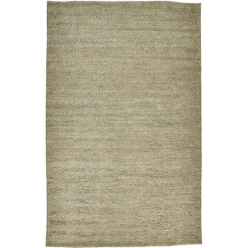 Weave & Wander Knox Woven Rug, White, 5X8 Ft