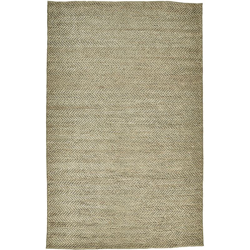 Weave & Wander Knox Woven Rug, White, 5X8 Ft