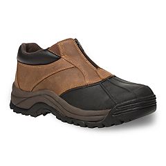 Mens extra wide slip best sale on boots