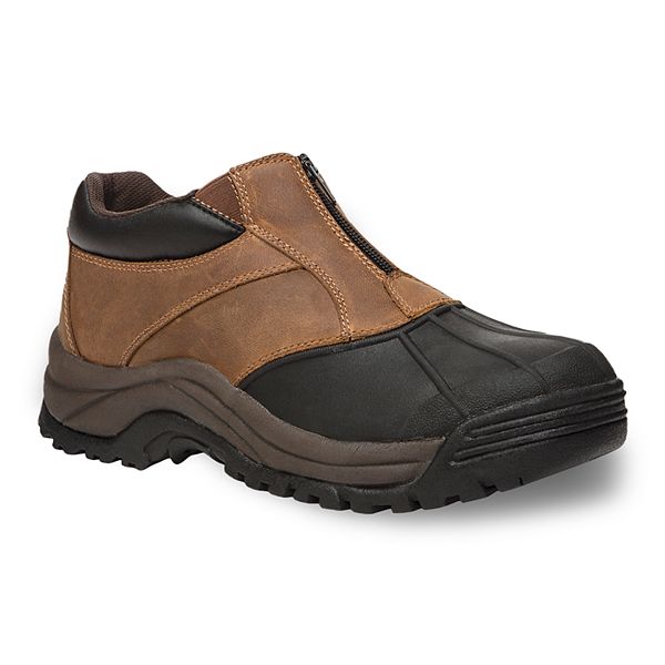 Propet Blizzard Ankle Zip Men's Size 8.5 Wide (5E) Brown/Black Leather Waterproof Winter Boot