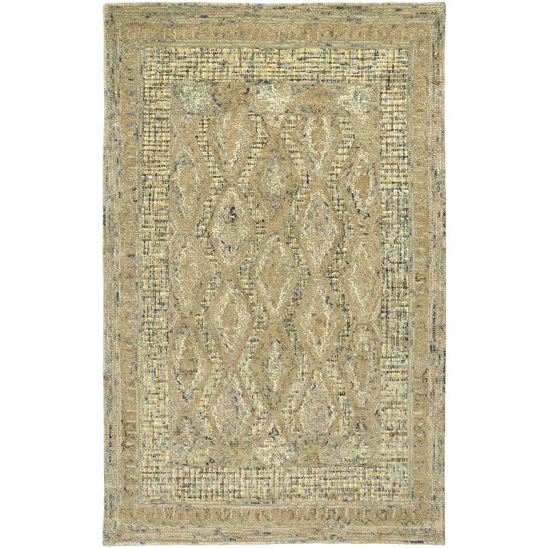 Weave & Wander Varvara Border Rug, Orange, 5X8 Ft