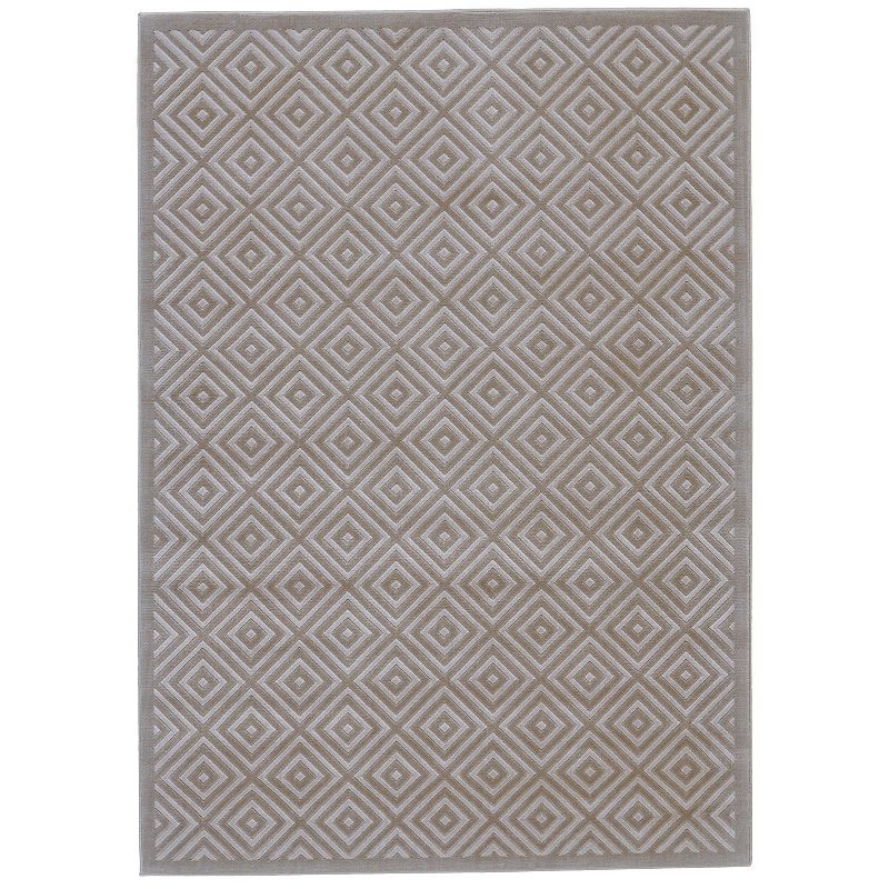 Weave & Wander Sheena Diamond Rug, Grey, 5X8 Ft