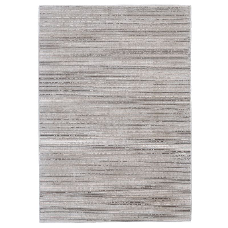 Weave & Wander Sheena Textured Rug, Grey, 5X8 Ft