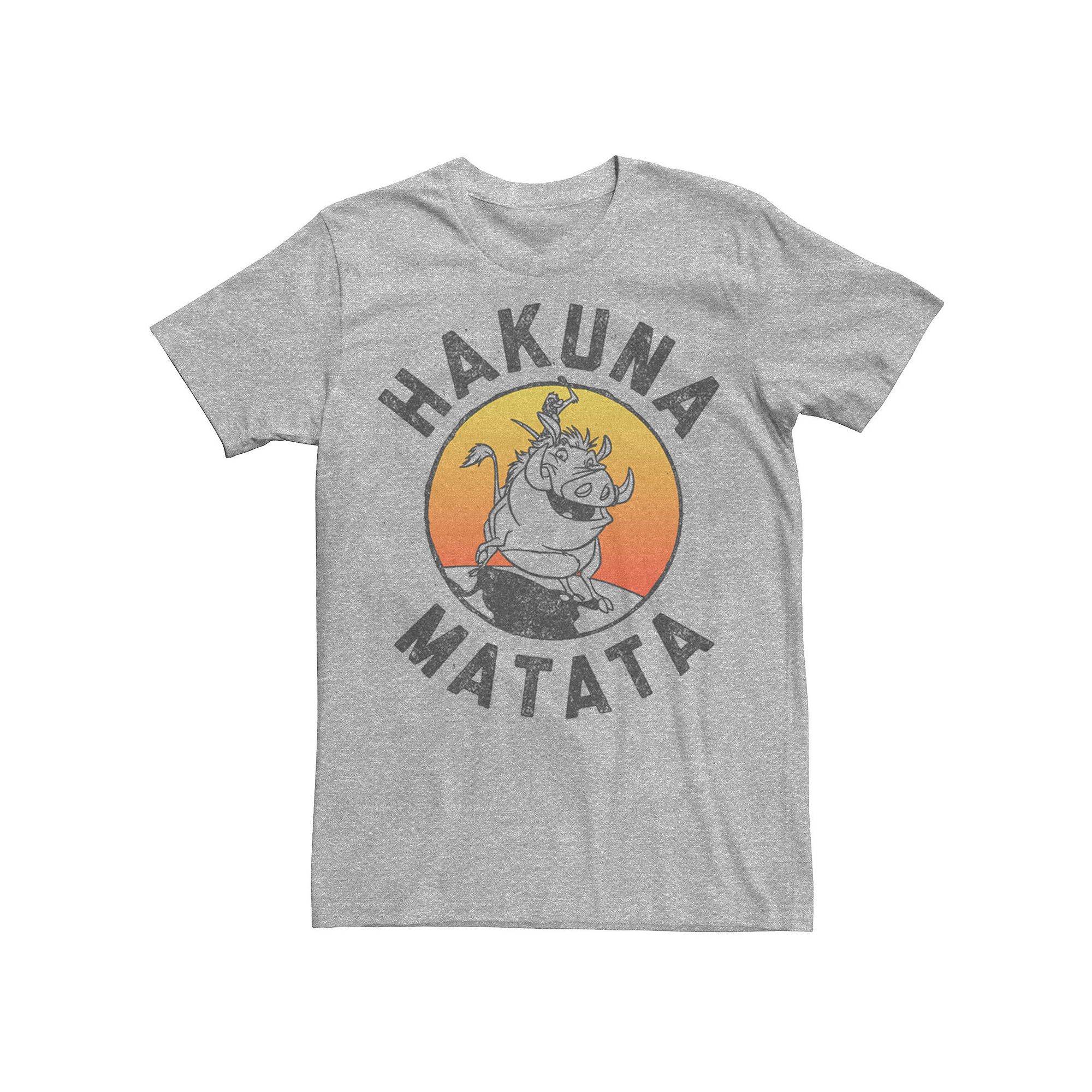 Disneys The Lion King Timon & Pumba Mens Hakuna Matata Lifestyle Tee, Siz