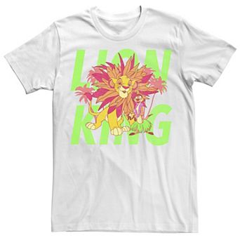 Disney's The Lion King Simba And Timon Neon Men's Tee