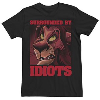 Disney's The Lion King Scar Men's Surrounded By Idiots Red Hue Tee