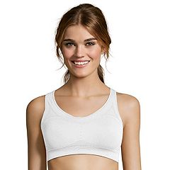 Hanes Sport Women's Compression Racerback Sports Bra,White,XX-Large :  : Clothing & Accessories