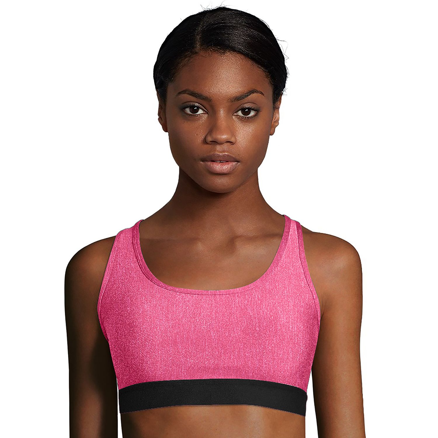 hanes zip front sports bra