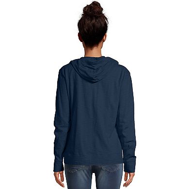 Women's Hanes® Slub Jersey Full Zip Hooded Sweatshirt