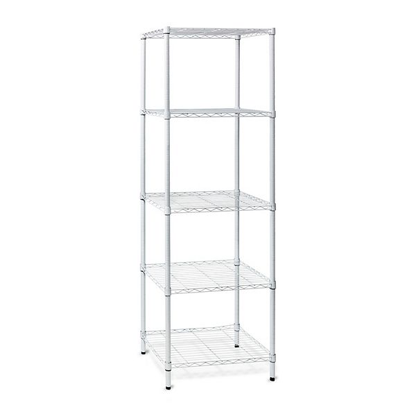 HoneyCanDo 5Tier Adjustable Shelving Unit White BrickSeek