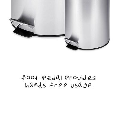 Honey-Can-Do 30L & 3L Stainless Steel Step Trash Can Combo